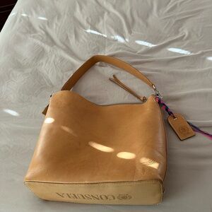 Consuela Light Tan Leather Shoulder Bag